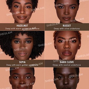 کرم پودر مخصوص پوست  رنگ  Deep Coffee شیگلم SHEGLAM COMPLEXION PRO با پوشش مات و ماندگاری طولانی‌