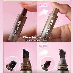 براش زاویه‌دار و ژل ابرو BROW-FECTION  رنگ Truffle شیگلم SHEGLAM