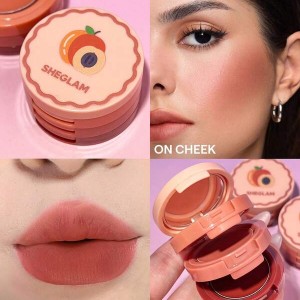 ست کرمی رژ گونه و لب Apricot Dream Cheek  رنگ  Apricot  شیگلم SHEGLAM