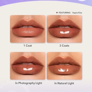 حجم دهنده لب  POUT-PERFECT SHINE LIP PLUMPER-SEPIA KISS شیگلم SHEGLAM