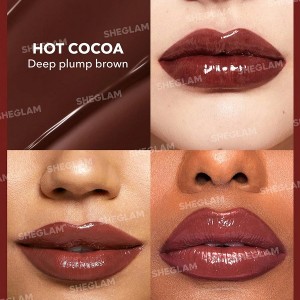 حجم دهنده لب  POUT-PERFECT SHINE LIP PLUMPER-HOT COCOA شیگلم SHEGLAM