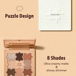 پالت سایه چشم JAZY JIGSAW رنگ  HUED IN NUDE شیگلم SHEGLAM