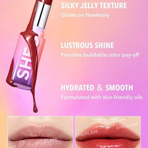 رژ لب براق MIRROR KISS رنگ BOLD TYPE شیگلم SHEGLAM