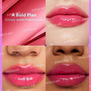 رژ لب براق MIRROR KISS رنگ A BOLD PLAN شیگلم SHEGLAM