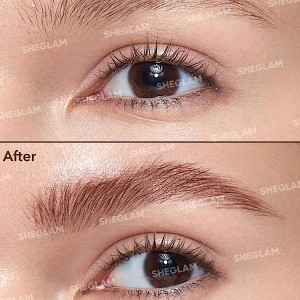 براش زاویه‌دار و ژل ابرو BROW-FECTION  رنگ AUBURN شیگلم SHEGLAM