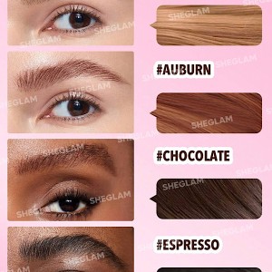 براش زاویه‌دار و ژل ابرو BROW-FECTION  رنگ CHOCOLATE شیگلم SHEGLAM