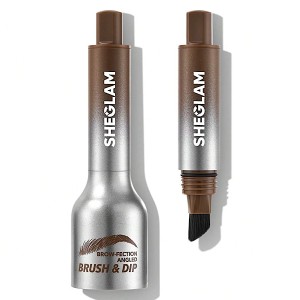 براش زاویه‌دار و ژل ابرو BROW-FECTION  رنگ TAUPE شیگلم SHEGLAM