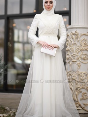 لباس عقد توری سفید