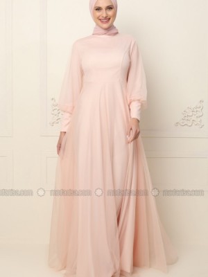 لباس عقد ساده صورتی