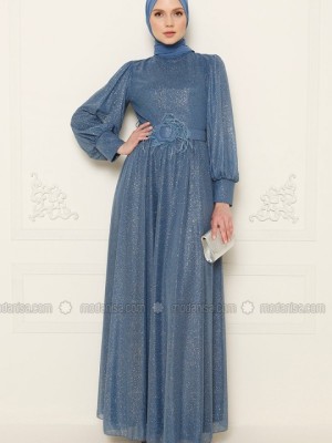 لباس عقد ساده آبی