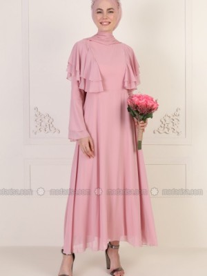 لباس عقد حریر صورتی