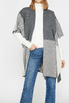 پانچو ساده طوسی