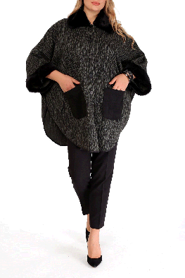 پانچو طوسی مشکی