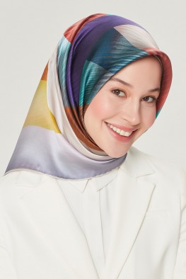 روسری ابریشمی رنگی رنگی 2
