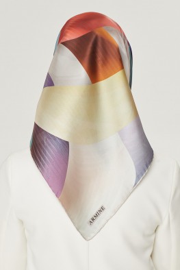 روسری ابریشمی رنگی رنگی 2