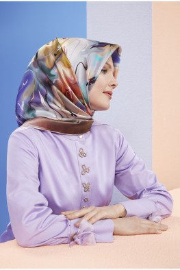 روسری ابریشمی آبرنگی