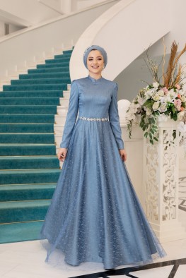 لباس عقد دانتل آبی