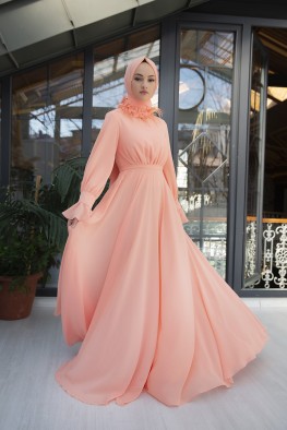 لباس عقد ساده گلبهی