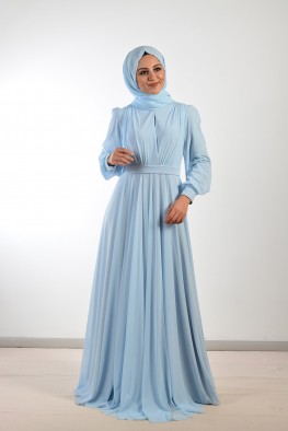 لباس عقد ساده آبی 1