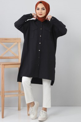 مانتو ساده مشکی