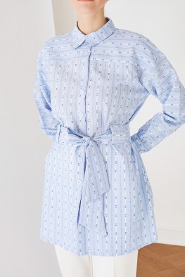 تونیک راه راه آبی