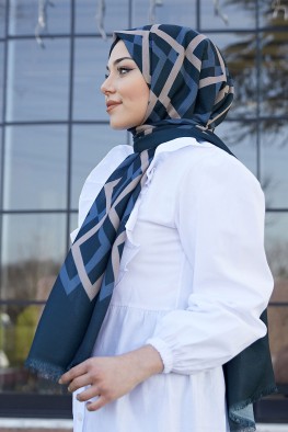 شال نخی سرمه ای