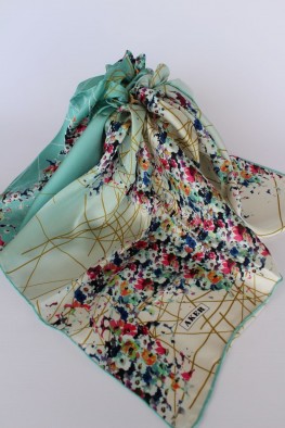 روسری ابریشمی گلدار کد 3802012