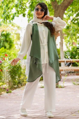 مانتو مدل سه تیکه کد 3818624