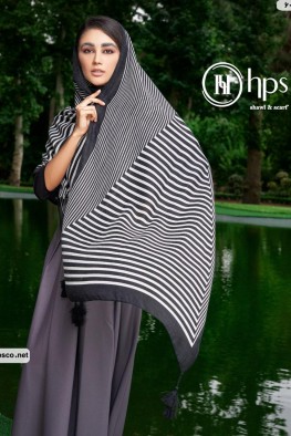 شال نخی‌‌ اسلپ منگوله‌دار راه راه کد 3822512