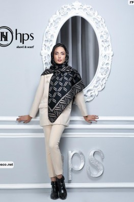 روسری نخی‌ ژاکارد دست‌دوز کد 3827361