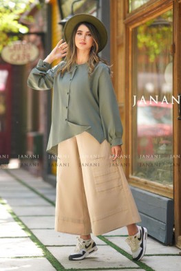 ست شومیز و دامن شلواری کد 3829234