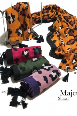 شال فشن پلنگی منگوله دار کد 3835049