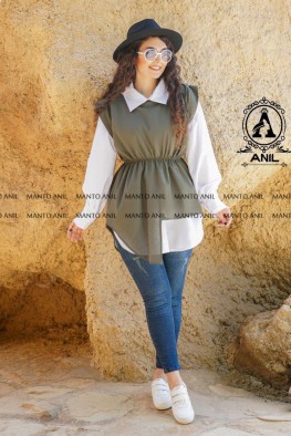 مانتو مدل دو تیکه کد 3835657