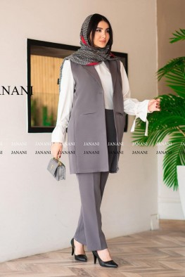 ست جلیقه و شومیز و شلوار کد 3837997