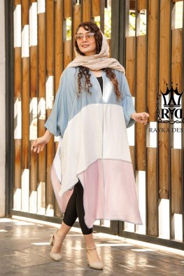 مانتو عبایی ترکیبی کد 3838779