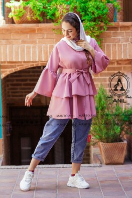 مانتو عروسکی دو دامن کد 3840719