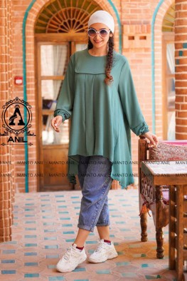 مانتو مدل ابروبادی جلوبسته کد 3841227