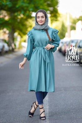 مانتو آستین چین دار کد 3842418