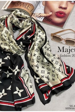 شال ابریشم پلی استر طرح مارک کد 3851080