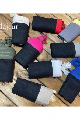 شال ساده وال اسلپ منگوله دار کد 3861438