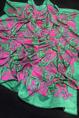 روسری نخی اسپرت شنل سرخابی سبز کد 3866425