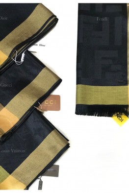 شال مشکی حاشیه طلایی مارک کد 3866437