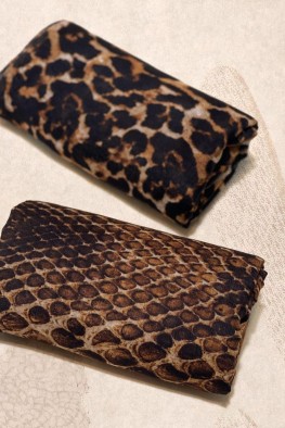 شال نخی اسپرت پوست ماری و پلنگی کد 3871937