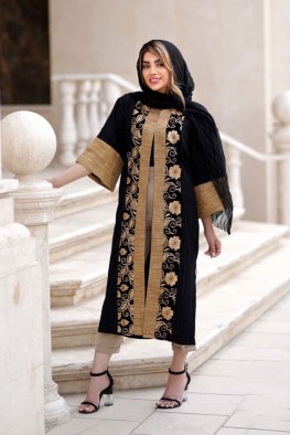 مانتو مدل سلینا مشکی کد 3875293
