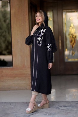 مانتو مدل ایزابل مشکی کد 3876142