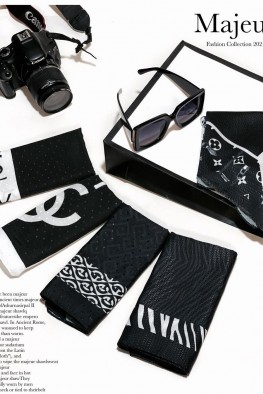 روسری گره ای قواره کوچک طرح مارک کد 3876814