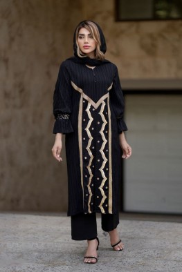 مانتو مدل نارملا مشکی کد 3877311