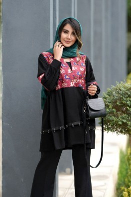 مانتو مشکی مدل راشل کد 3878717