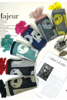 روسری نخی فشن حاشیه منگوله دار کد 3880471