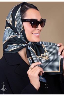 روسری گره ای قواره کوچک طرح کلاسیک کد 3880673